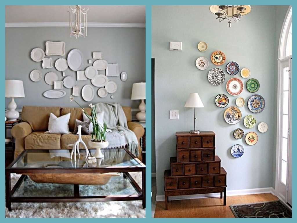 Тарелки на стене в интерьере кухни – мастер-класс и идеи (100 фото)
