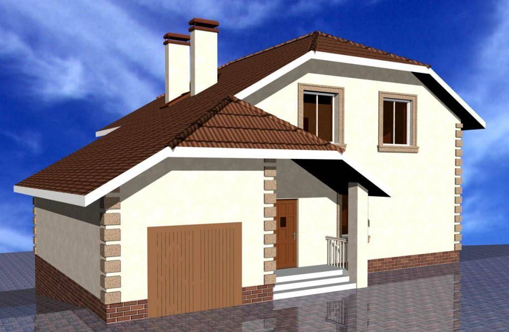 Проекты домов из пеноблоков с гаражом: специфика конструкций и 60+ готовых комфортабельных вариантов - «дизайн дома»