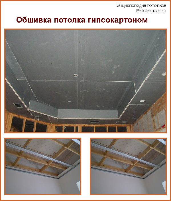 Как делать потолок из гипсокартона