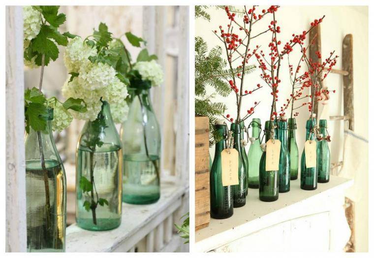 Бутылки в интерьере. способы декорирования стеклянных бутылок для помещений в разном стиле