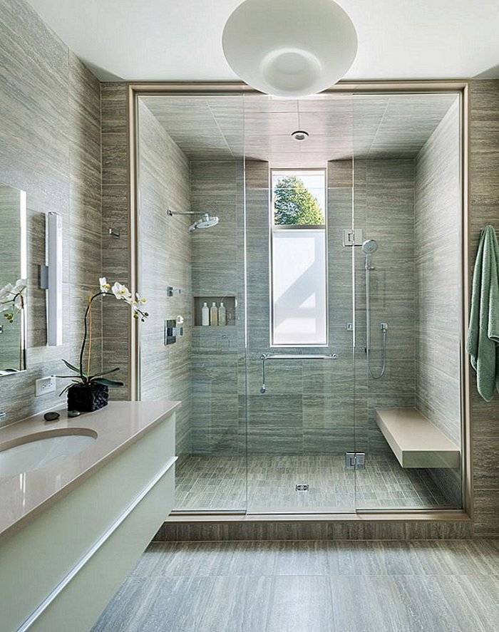 Дизайн ванной с душевой кабиной: фото, душ в маленькой ванной