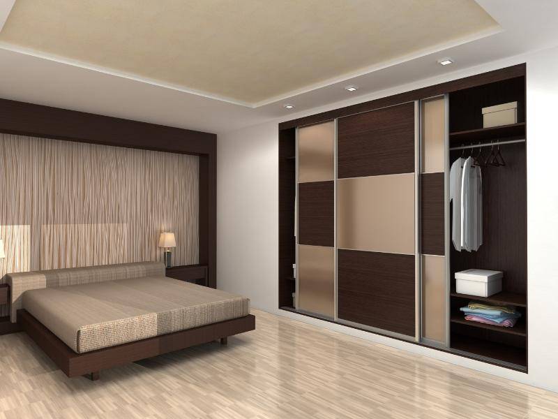 Шкаф-купе в спальню: дизайн, варианты наполнения, цвета, формы, расположение в комнате