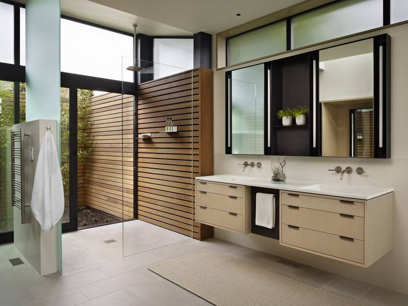 Дизайн ванной комнаты 2022 — новинки, фото, с душевой кабиной, ванной, в хрущевке, стили, цвет, материалы
