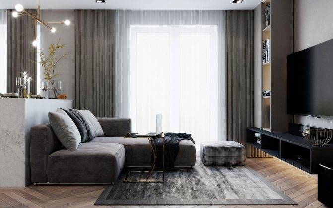 Дизайн гостиной 17 кв. м: приемы зонирования, расстановка мебели