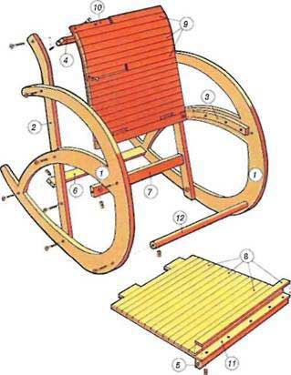 Кресло качалка своими руками | описание создания и чертежей красивых кресел