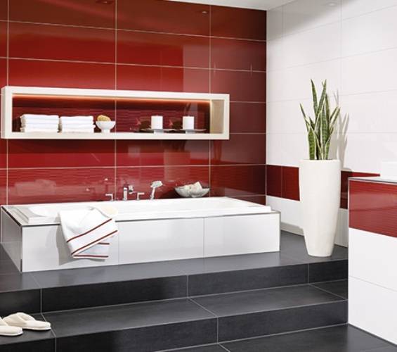Гармоничный дизайн ванной комнаты: фото модной плитки 2020 для маленькой ванны