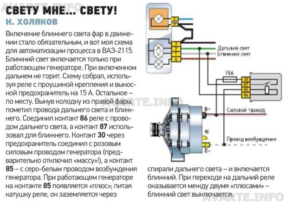 Не выключается дальний свет приора