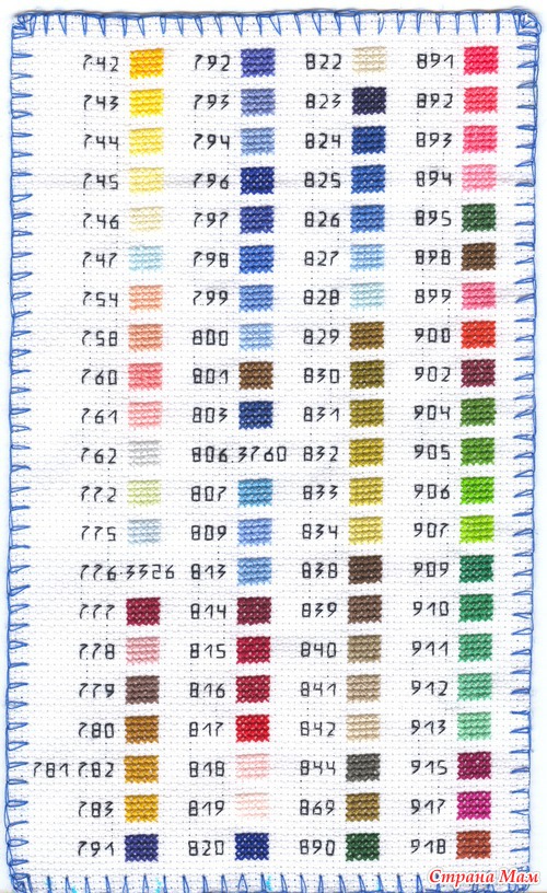 Как подобрать нитки для вышивки крестом по схеме