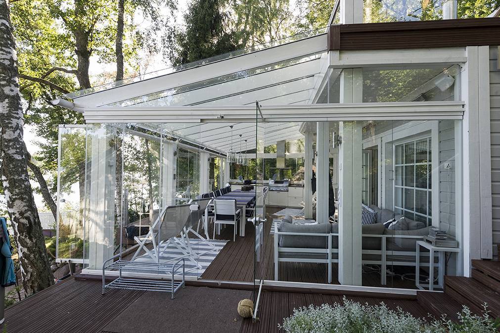 Проект домов со стеклянной террасой