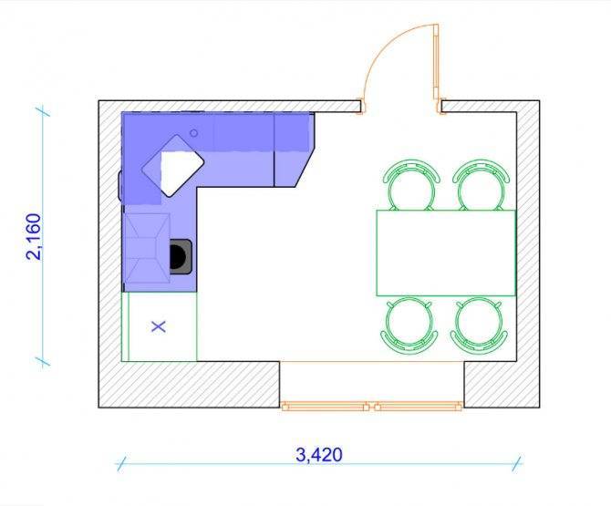 Планировка кухни с вентиляционным коробом в п44 – фото, идеи дизайна 8, 9, 10 и 12 кв. м