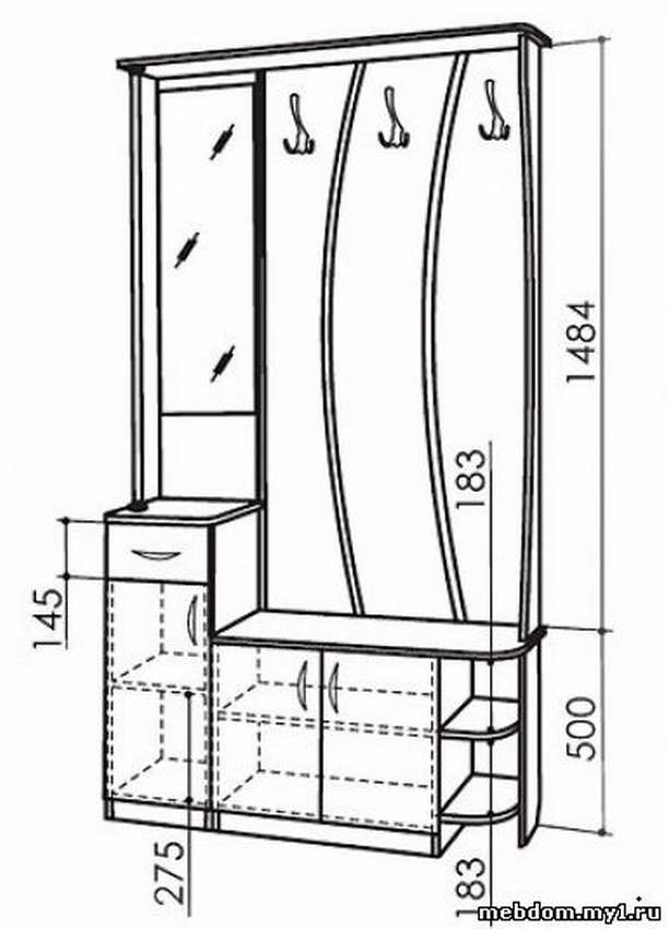 Шкаф в прихожую своими руками чертежи и схемы фото