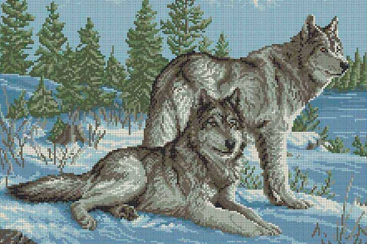 Вышивки крестом: волки и их символика