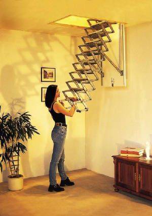 Чердачная лестница с люком — модный помощник в доме