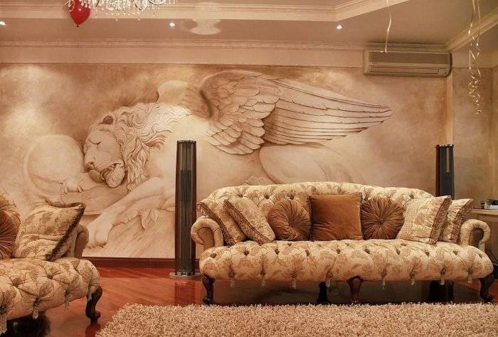 Роспись стен в интерьере (54 фото): оригинальный декор для квартиры