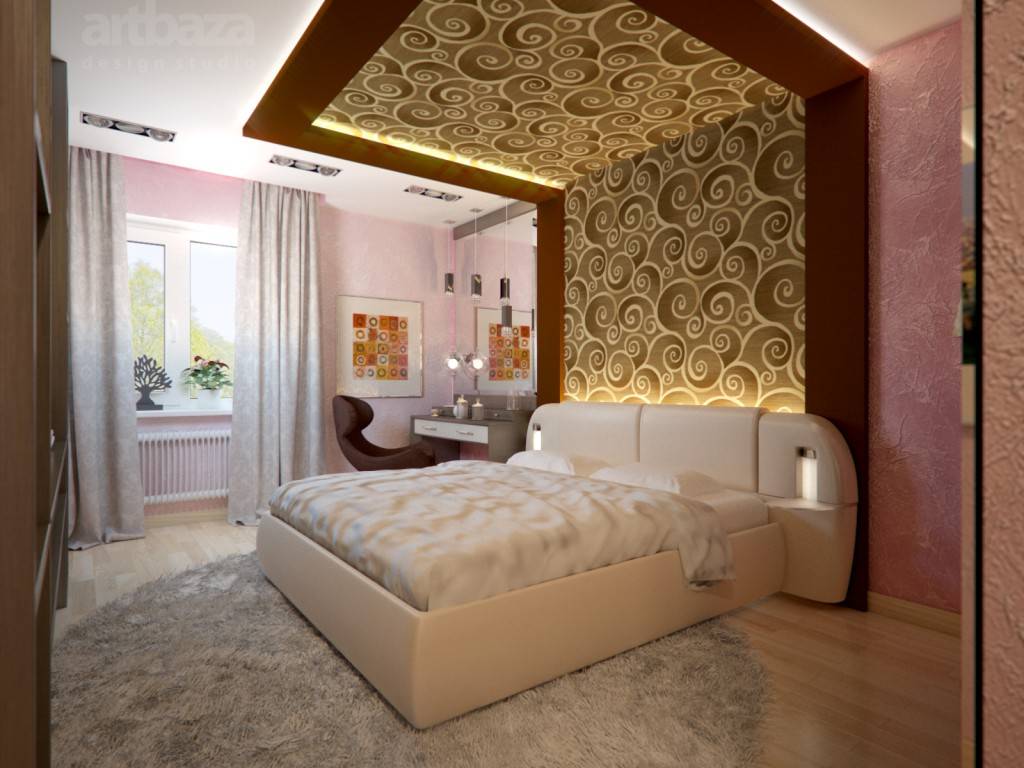 Потолок в спальне: при помощи каких отделочных материалов выполняется? какие дизайнерские приемы используются, смотрим реальное фото