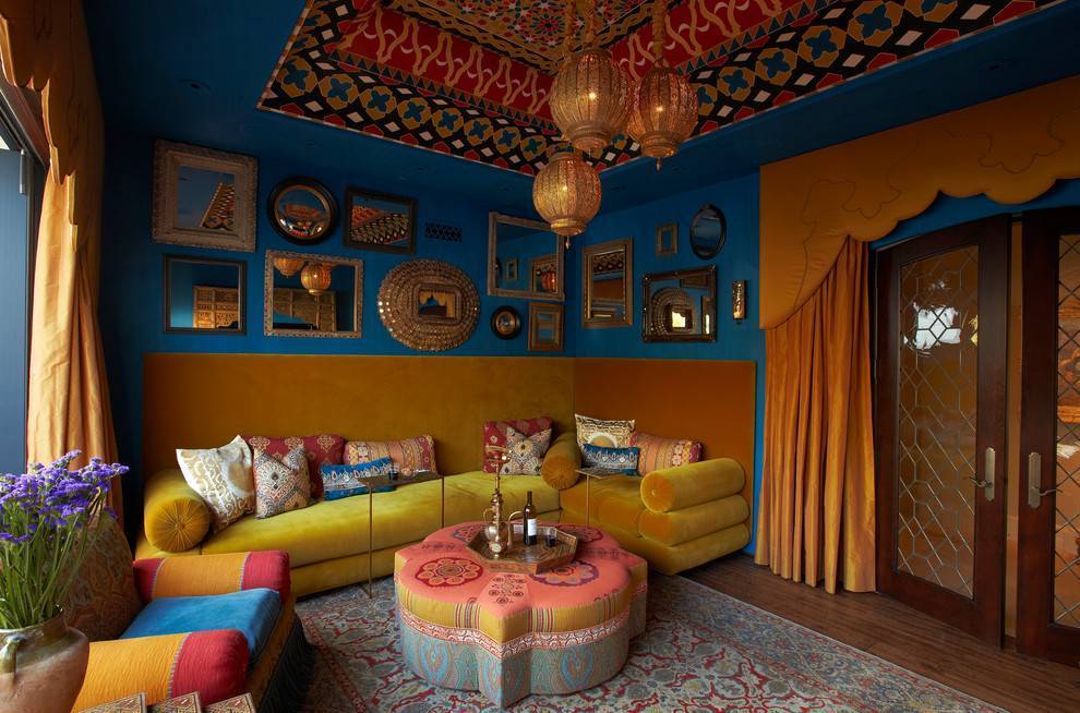 Марокканский стиль в интерьере кухни, ванной, спальни или гостиной и прочих комнат + нюансы оформления на фото