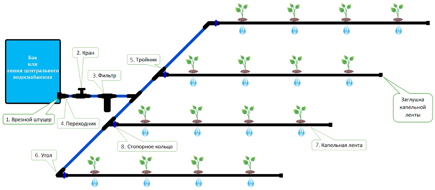 Капельный полив для теплицы из бочки своими руками пошаговая инструкция схема видео