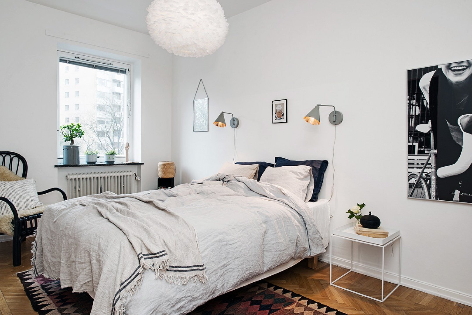 Фото спальни в скандинавском стиле реальные интерьер
