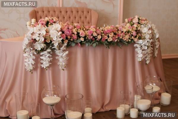 Стильное и красивое оформление свадебного зала тканью