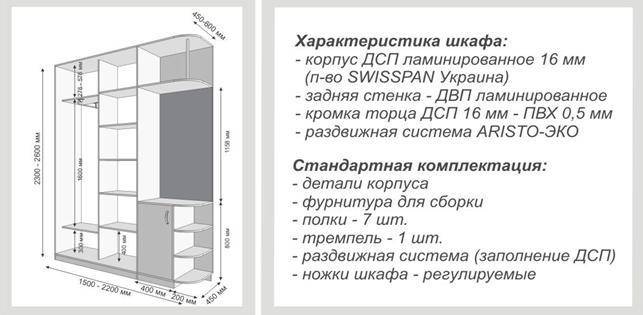 Стандартная высота полок в шкафу-купе для одежды: оптимальный размер