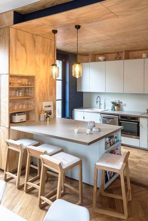 Кухня в скандинавском стиле - белый кухонный гарнитур в интерьере кухни гостиной, кухня в стиле сканди.кухня — вкус комфорта