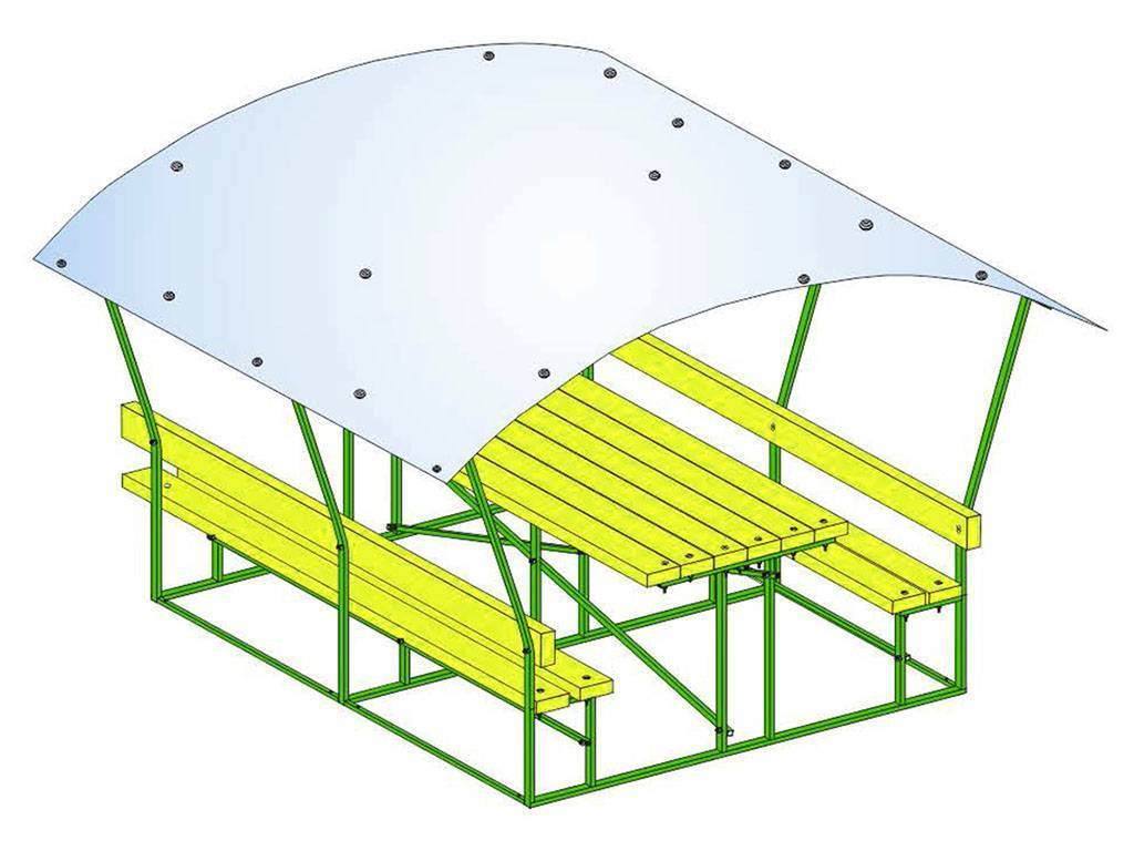 Беседка из поликарбоната своими руками фото чертежи