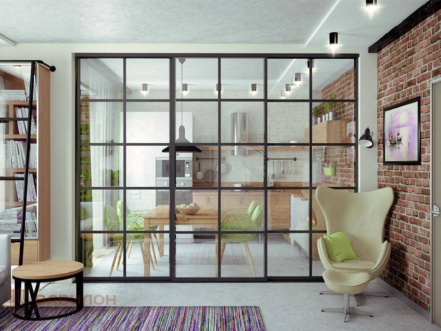 Межкомнатные перегородки из стекла: 80 дизайнерских вариантов зонирования квартиры