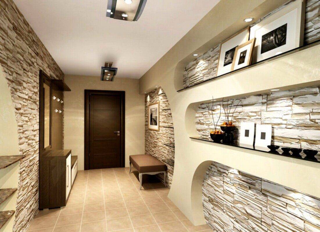 Дизайн стен в коридоре прихожей дизайн фото