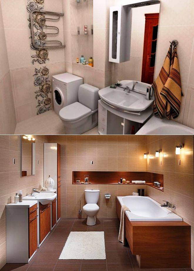 Ремонт и перепланировка ванной комнаты 150 x 135 и туалета, совмещение