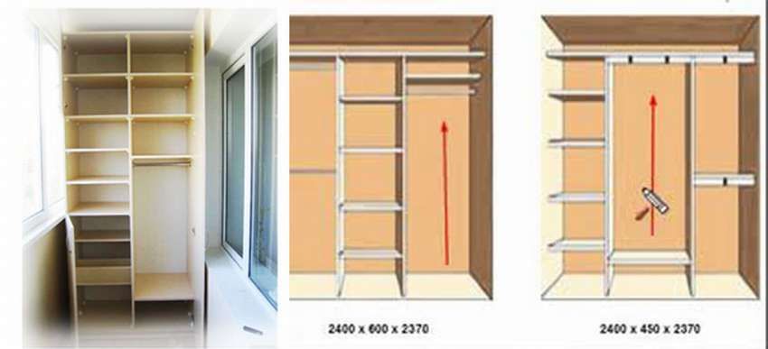Шкаф на балкон и лоджию: виды, цвета, материалы, варианты расположения и наполнения