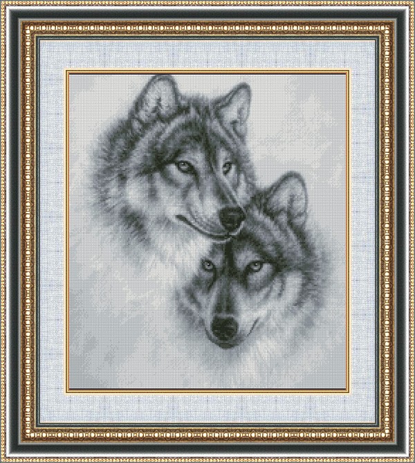 Вышивка крестом схемы волки: бесплатная пара, скачать для белого, два набора, екатерина волкова, семья животных