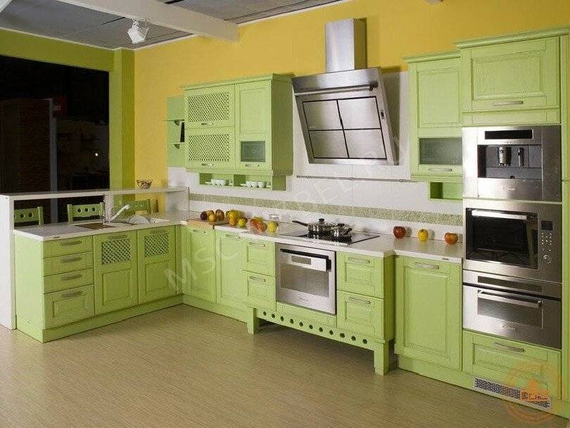 Кухня фисташкового цвета: фото примеры, цветовое сочетание, стили