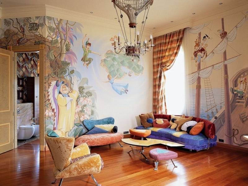 Роспись стен в интерьере (54 фото): оригинальный декор для квартиры | колыбель ангелов