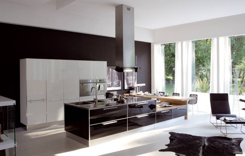 Кухня в стиле хай-тек 2021 в малогабаритной квартире: особенности оформления, современные идеи дизайна интерьера, реальные фото