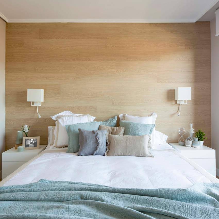 Ламинат на стене в спальне: 80 уютных вариантов отделки для минималистичных интерьеров