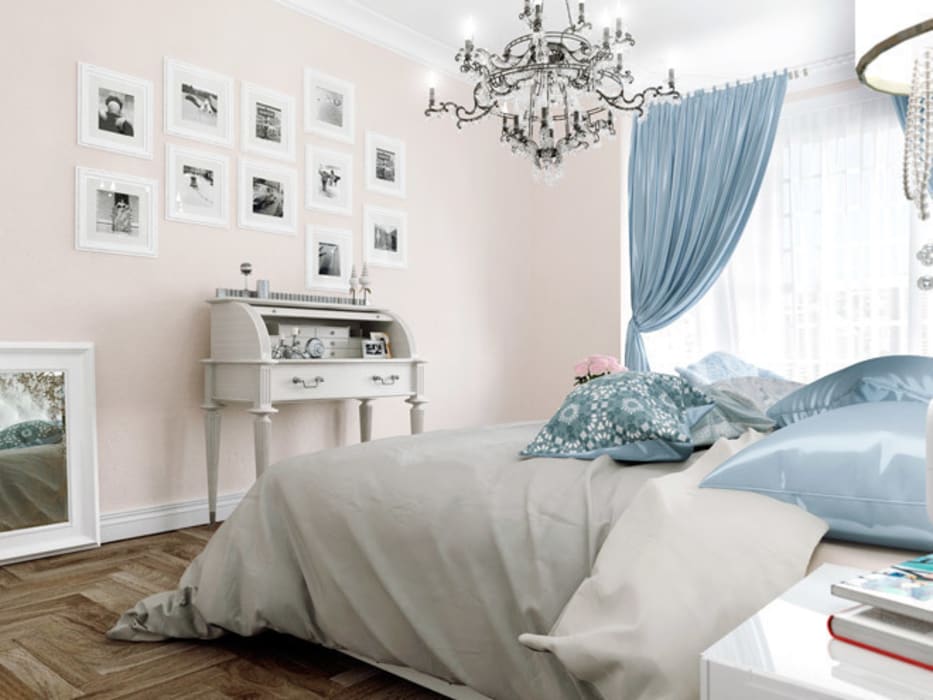 Оформление спальни в голубом цвете, советы и идеи дизайна