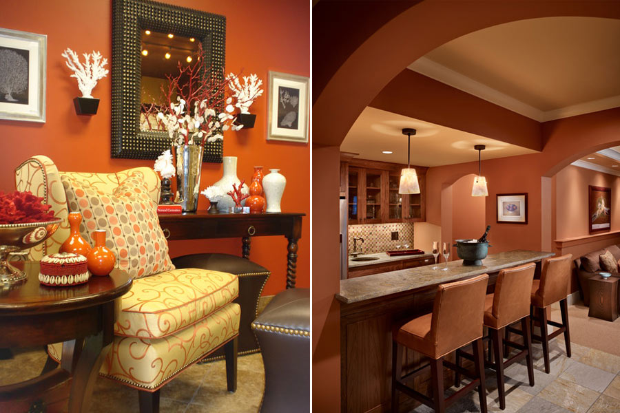 Сочетание цветов в интерьере гостиной: фото интересных цветовых комбинаций в интерьере