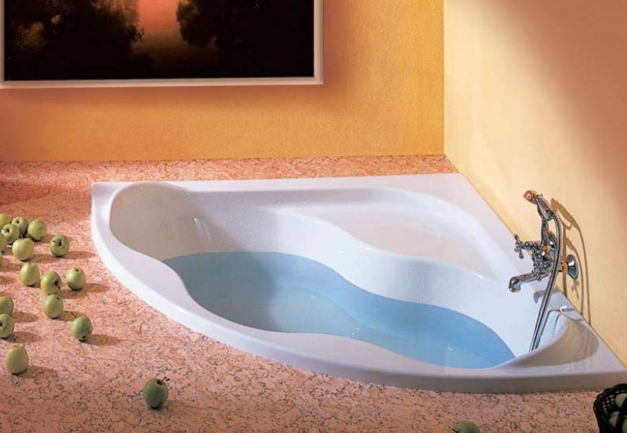 Угловая ванна в интерьере — 50+ фото, идеи дизайна