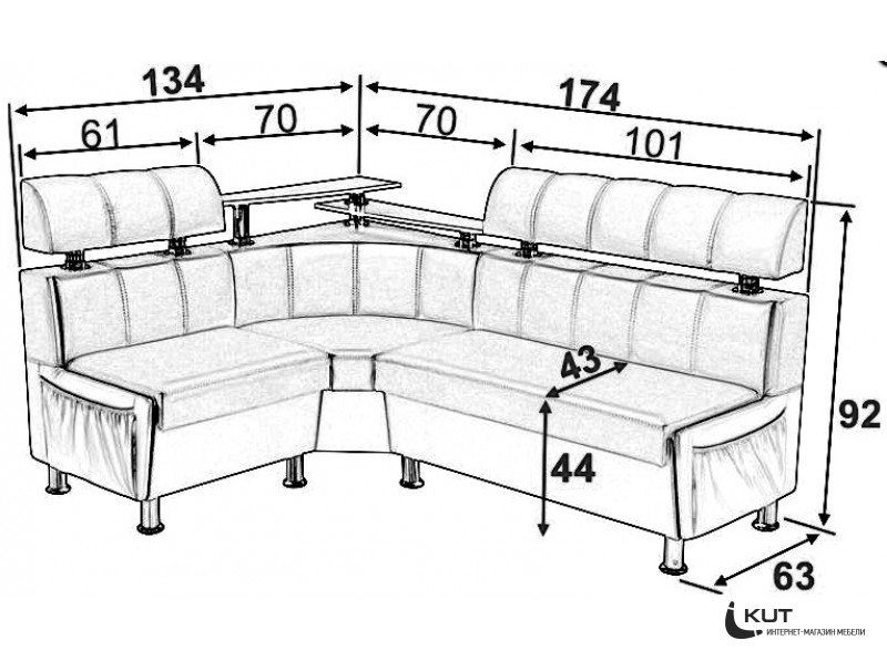 Чертежи угловой диван