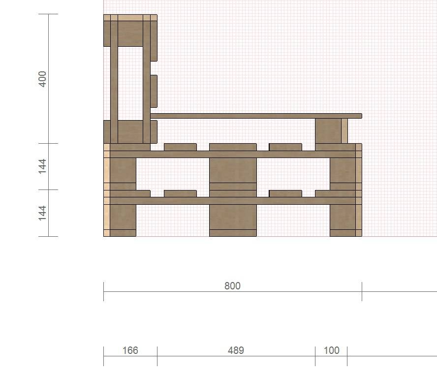 Чертеж мебели из паллет