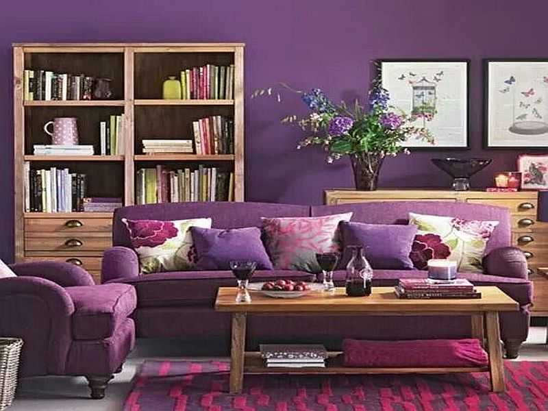 Фиолетовый цвет в интерьере. сочетания цветов
