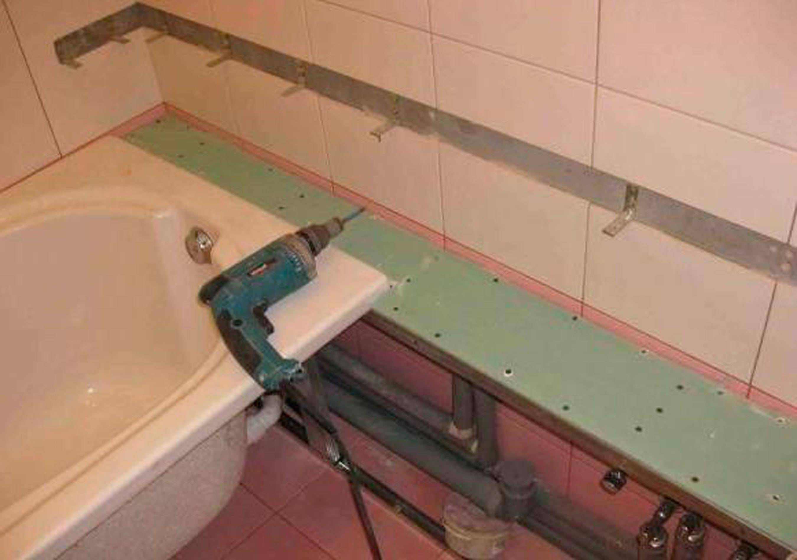 Гипсокартон для ванной комнаты под плитку
