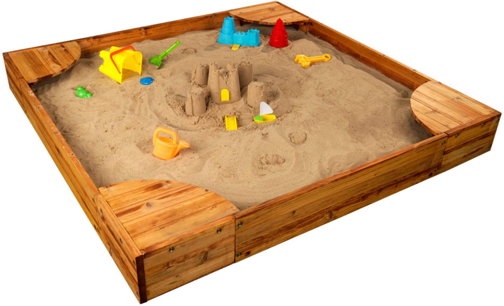 Детская песочница для дачи своими руками: чертежи, варианты, материалы, выбор песка | строй легко