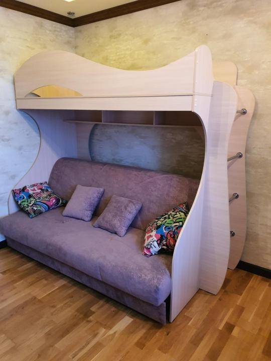 Двухъярусная кровать с диваном: 80+ избранных решений для оптимизации пространства