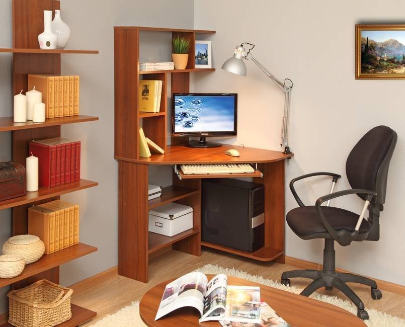 Угловой компьютерный стол: 40 идей практичных вариантов для домашнего офиса - «декор»