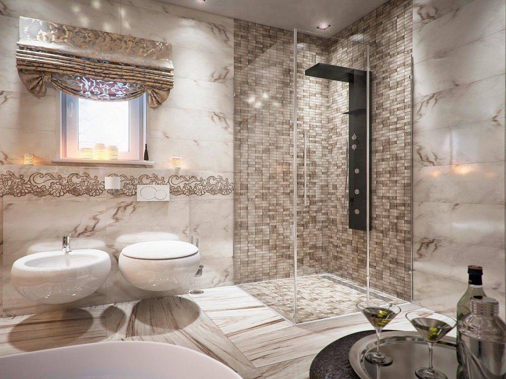 Фото ванной комнаты с плиткой современный дизайн