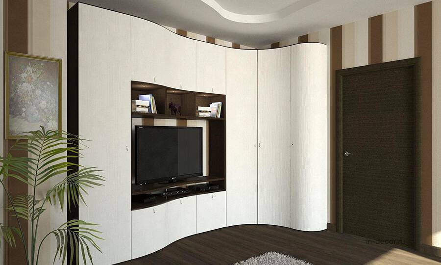 Угловые стенки в гостиную в современном стиле (50 фото идей)