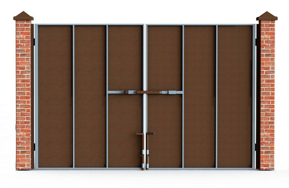 Металлические распашные ворота с калиткой (44 фото): особенности выбора и установки - «двор и сад»