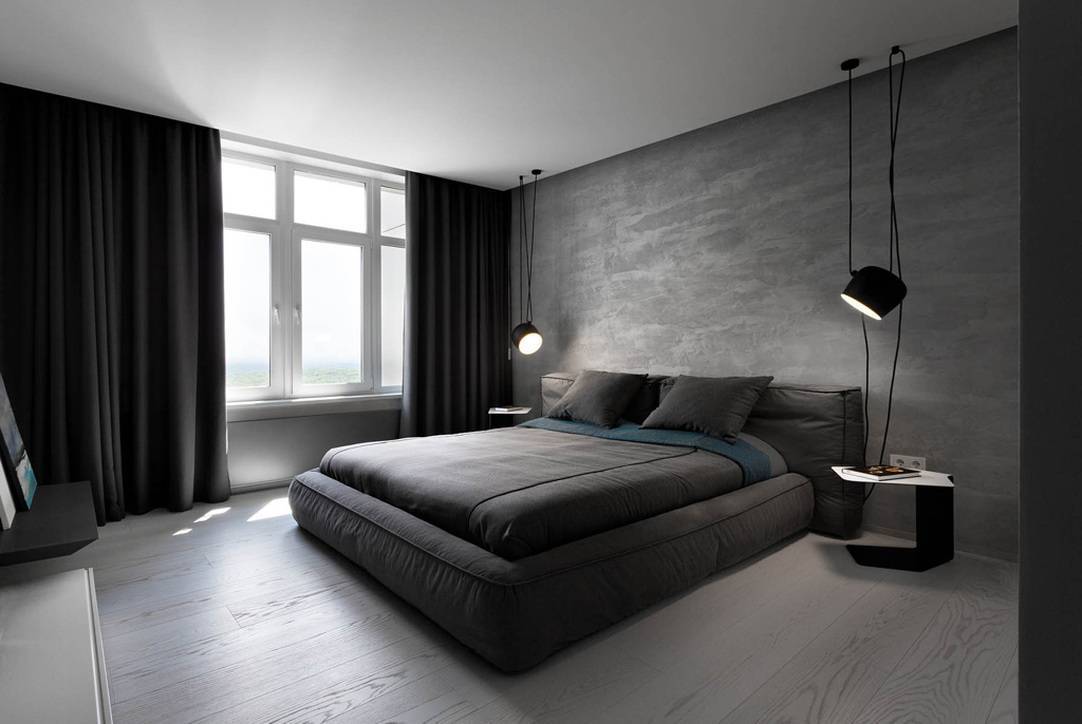 Интерьер и дизайн спальни в стиле минимализм