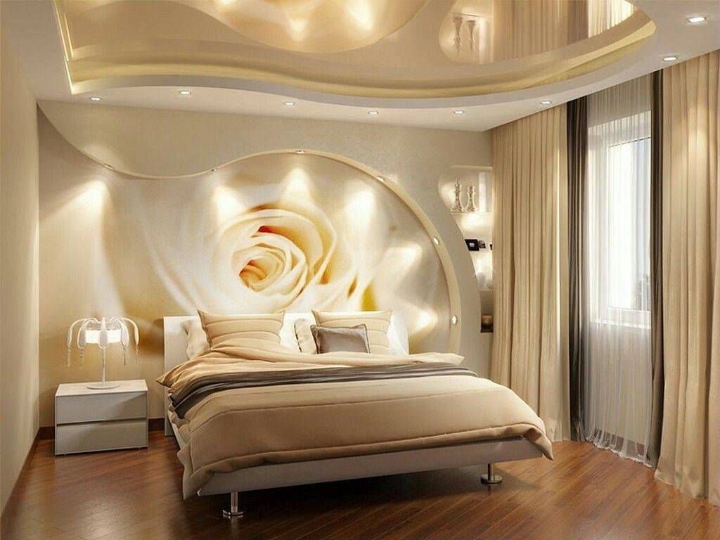 Дизайн потолка из гипсокартона в спальне — полезные рекомендации